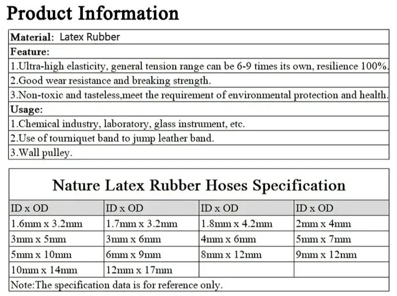 3/5M Latex-Gummischläuche ID 1,6/1,7/1,8/2/3/4/5/6mm Hochwertige Schleuder-Katapult-Harpunen-Spannband Elastisches Gummiband – Detail 1