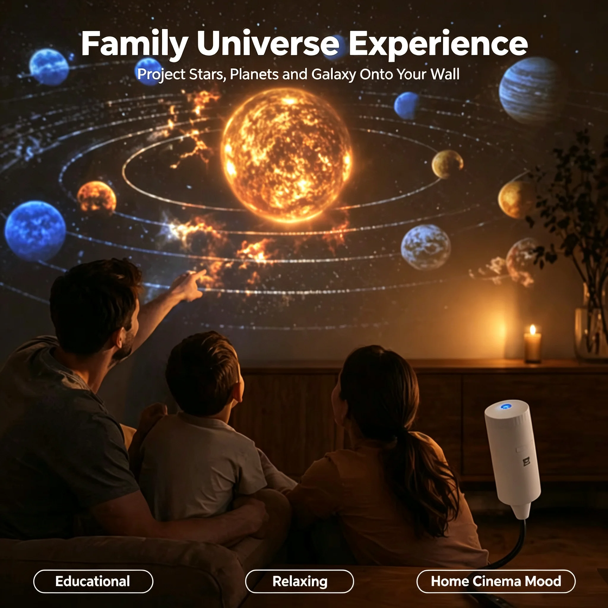 New LED Star Night Light Projector Galaxy Atmosphere Lamp USB Car Roof Auto Ceiling Decor Room Plug and Play Gift Starry Sky Top
