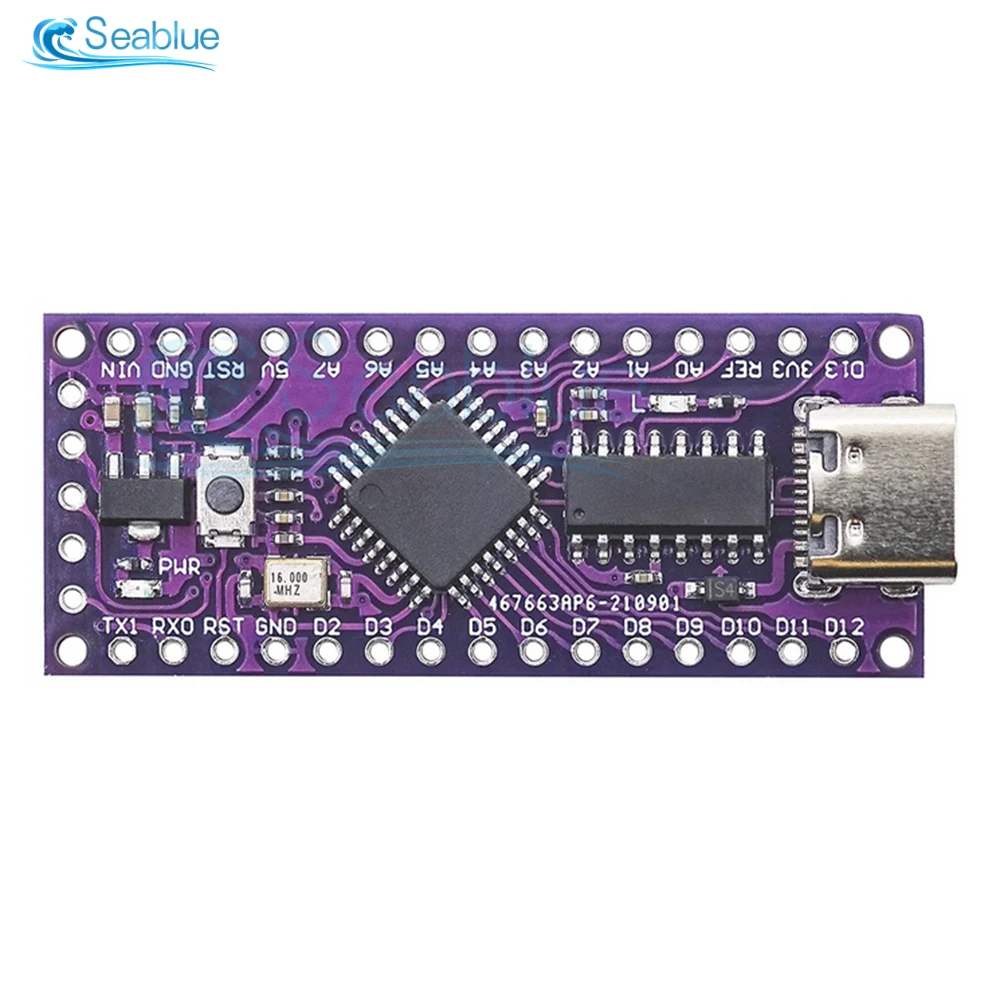 LGT8F328P-LQFP32 MiniEVB TYPE-C USB Compatible With ATMEGA328 Nano V3.0 LGT8F328P CH9340C / HT42B534-1 SOP16 For Arduino