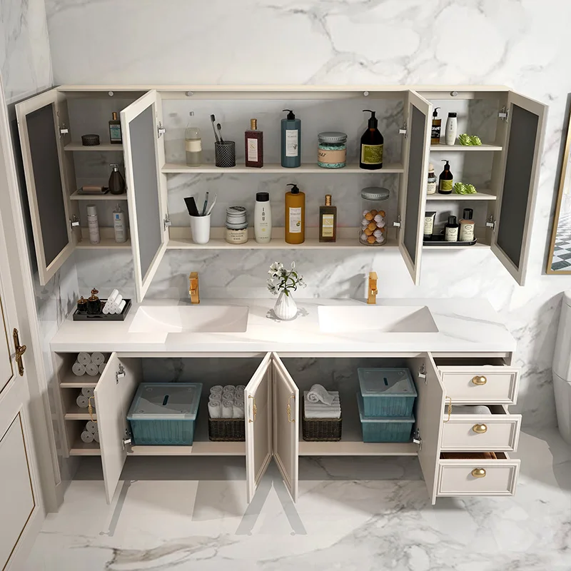 

Мебельный гарнитур для ванной комнаты с раковиной, на заказ, 60x120, напольная керамическая раковина из каменной плиты, бесшовная, французская комбинация, унитаз из массива дуба