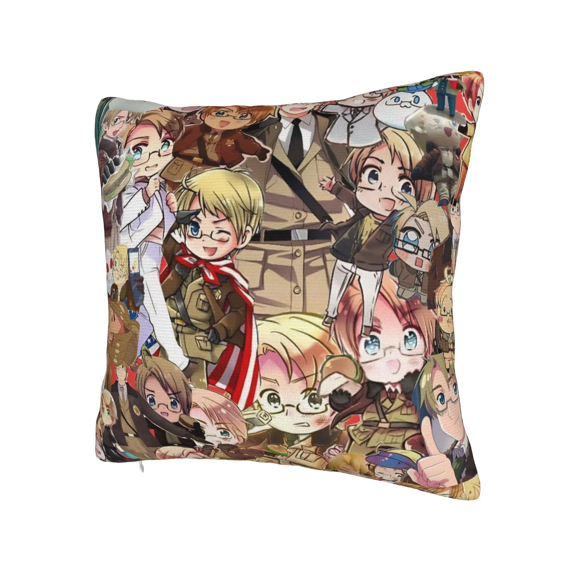 Decorative Pillowcase Hetalias Axis Powers Stuff Seat  Throw Pillow Case Cover Zippered Multiple Sizes