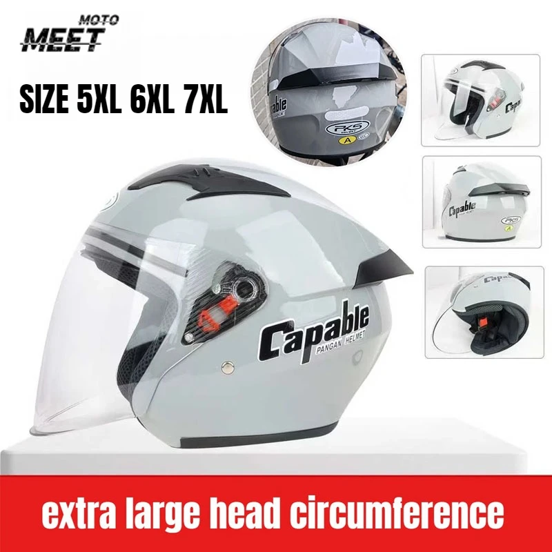 

5XL 6XL 7XL Size Motorcycle Helmet Big Head Circumference 60-76cm Riding Safety Helmet Available in All Seasons Casco Capacete