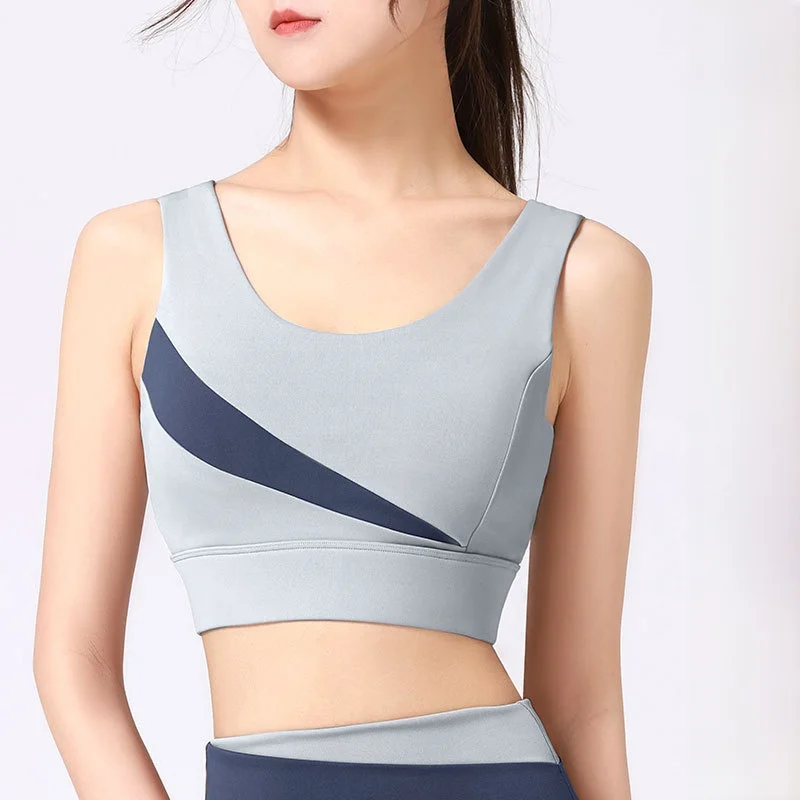 

Juyitang съемный цельный высокопрочный противоударный спортивный бюстгальтер для фитнеса и йоги женское спортивное нижнее белье со сборками Beauty Back