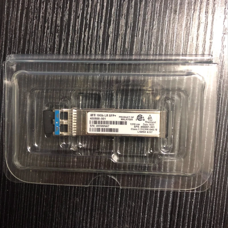 

1 шт. новый 455888-001 455886-B21 SFP + 10G LR 10 км 10-гигабитный одномодовый оптоволоконный модуль