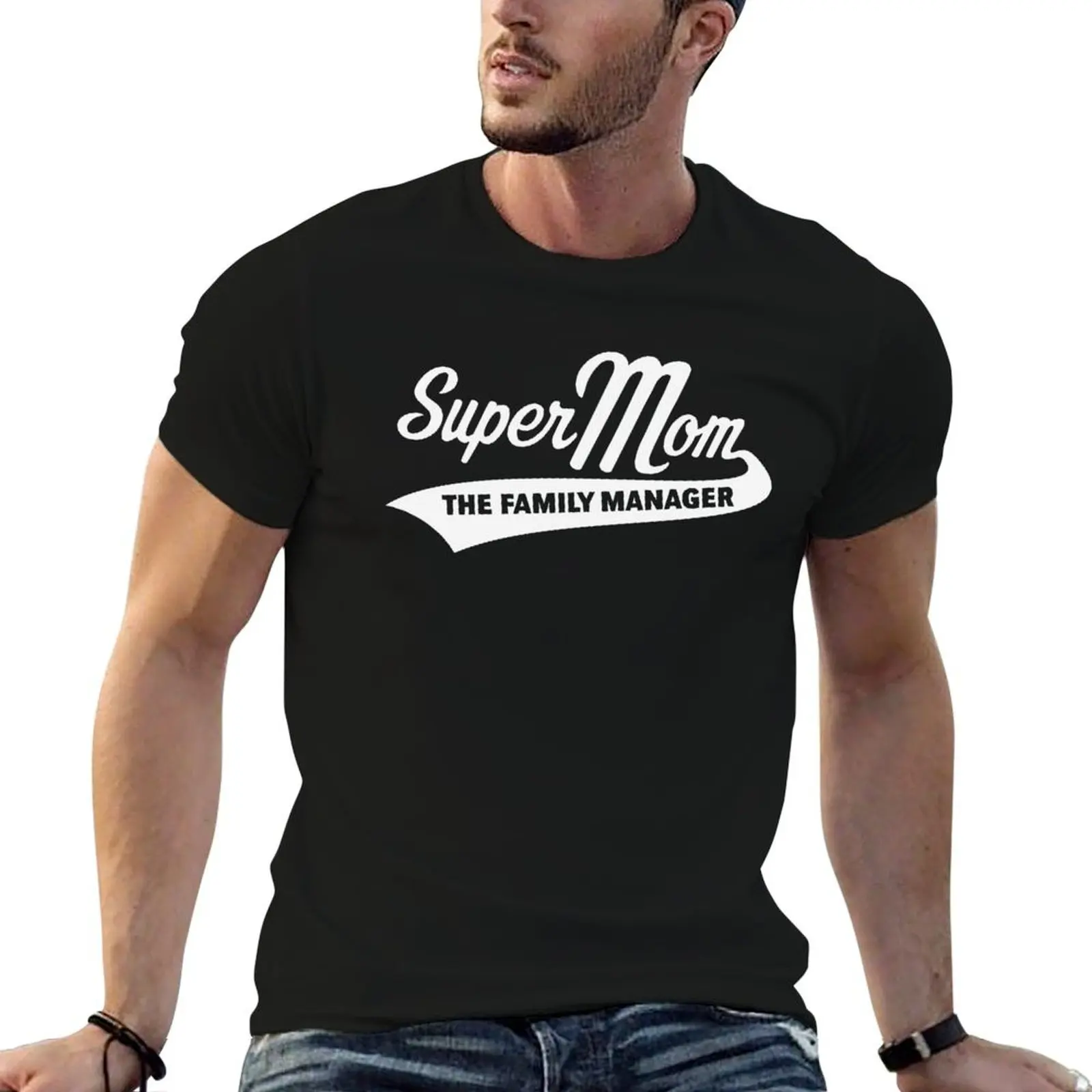 Super Mom – The Family Manager (White) T-Shirt sweat sublime blacks mens fashion