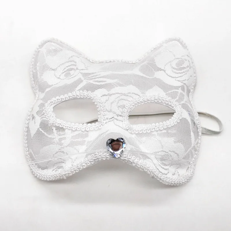 Masque de scène de cosplay d'Halloween pour filles, lapin, accessoires de scène, déesse du sexe, masque sexy en dentelle, masque facial animal chat