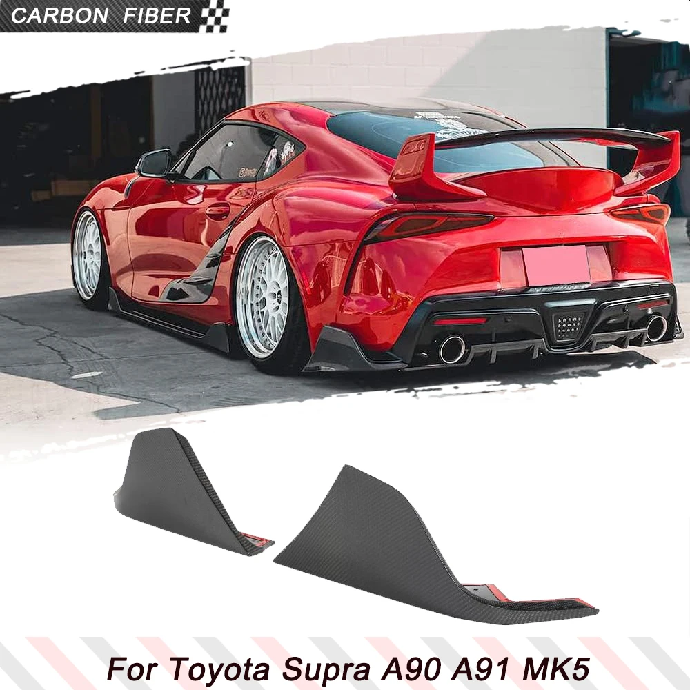 Carbon Fiber Car Rear Bumper Splitter Canards for Toyota Supra A90 A91 MK5 Car Rear Body Kit Rear Bumper Racing Body Kit Spoiler