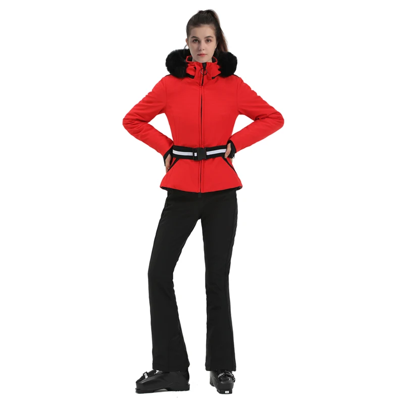 Gsou Snow 2024 traje de esquí para mujer, traje de snowboard-40 grados, chaquetas de esquí de invierno, pantalones de traje de nieve divididos