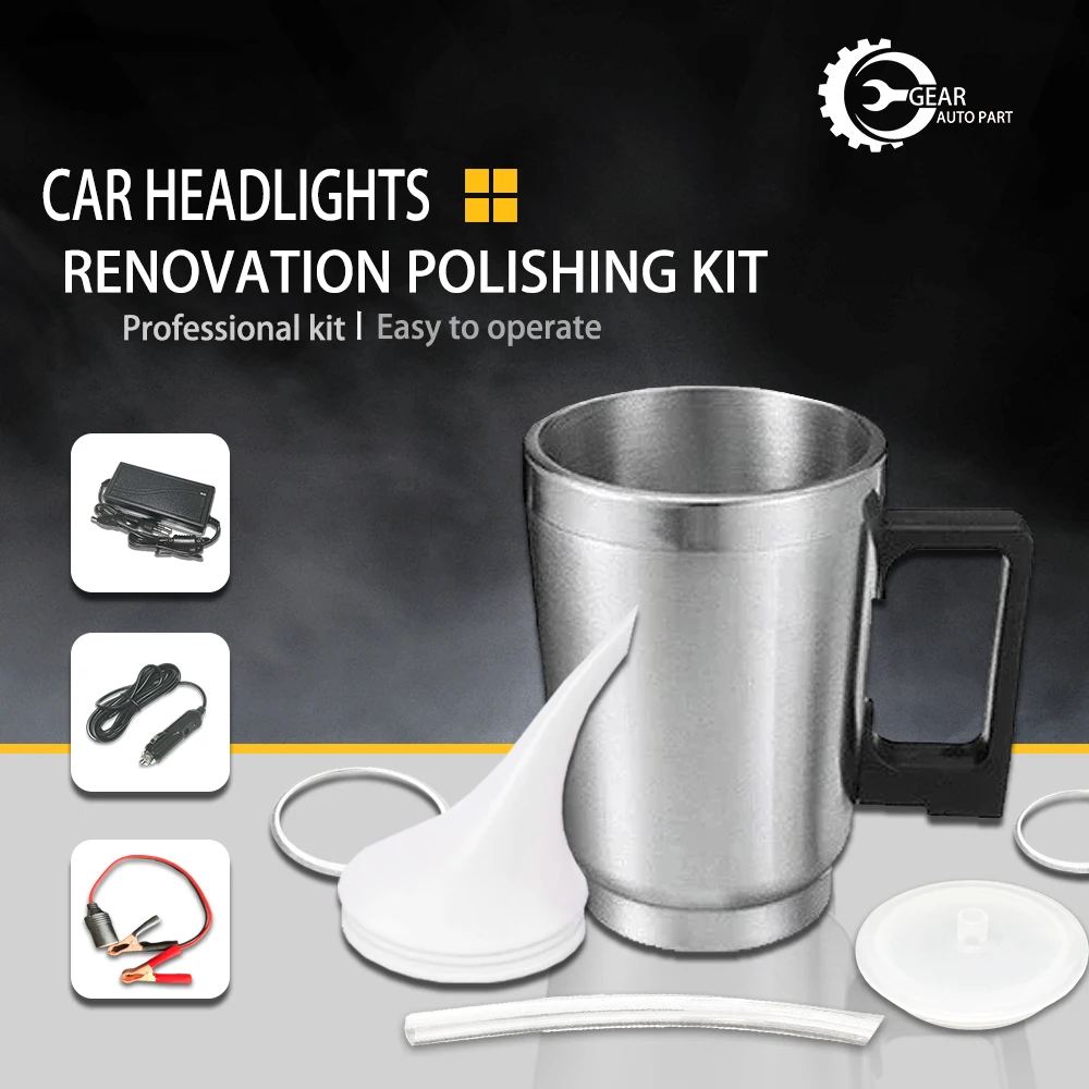 

Car Headlight Polish Repair Tool Headlamp Polish Tool Kit Heating Atomization Cup Electrical Heating Cup EU Plug US Plug