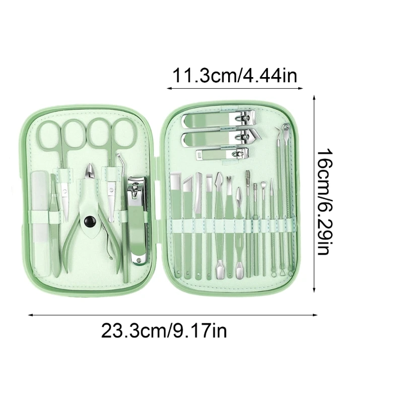 Q1QD 23x ステンレス鋼爪切りセット マニキュアセット 爪切りセット 旅行用