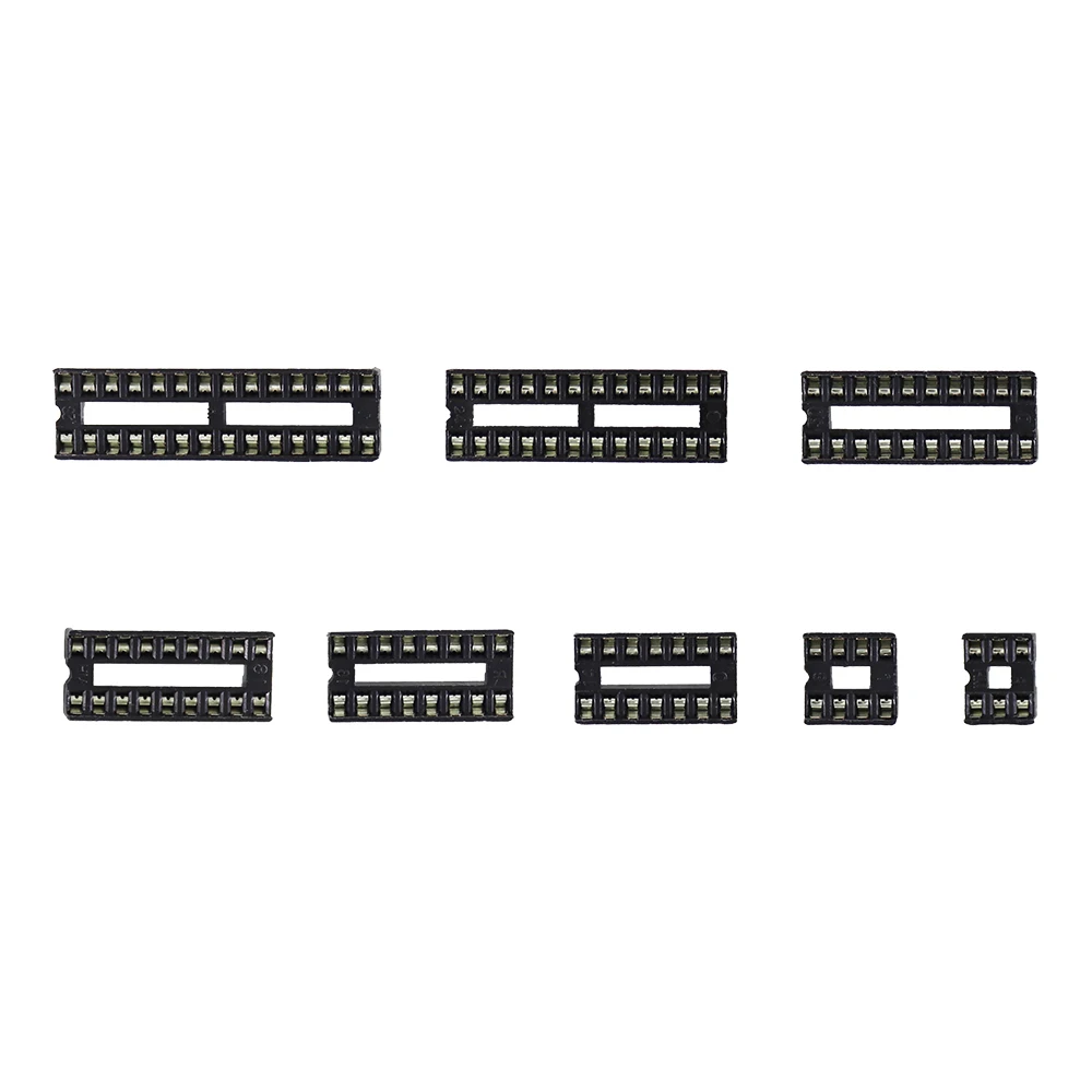 66Pcs/Lot DIP IC Sockets Adaptor Solder Type Socket Kit 6,8,14,16,18,20,24,28 Pin for arduino PCB Diy Kit
