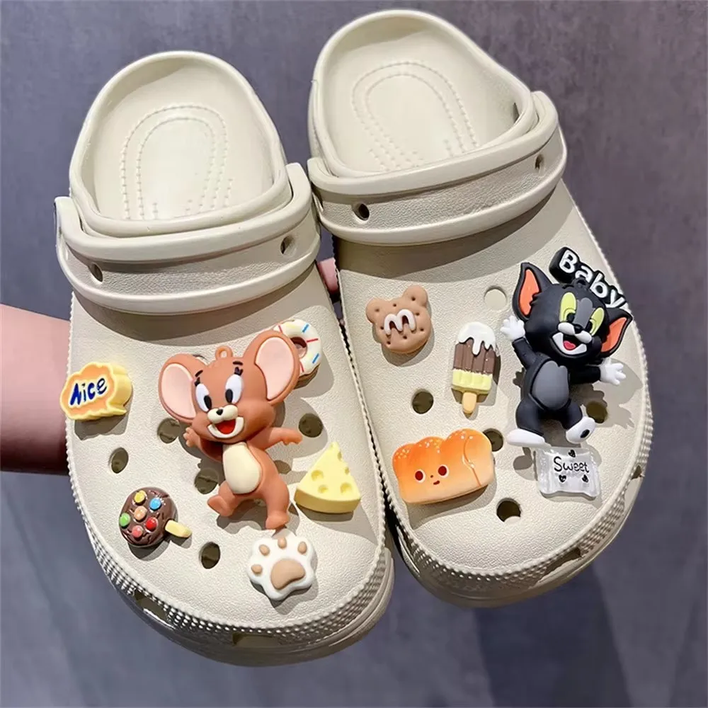 MINISO New Kulomi Charm Shoe Creative DIY Detachable 3D Cat And Mouse Children\'s Clogs Sandals Buckle Trendy Set