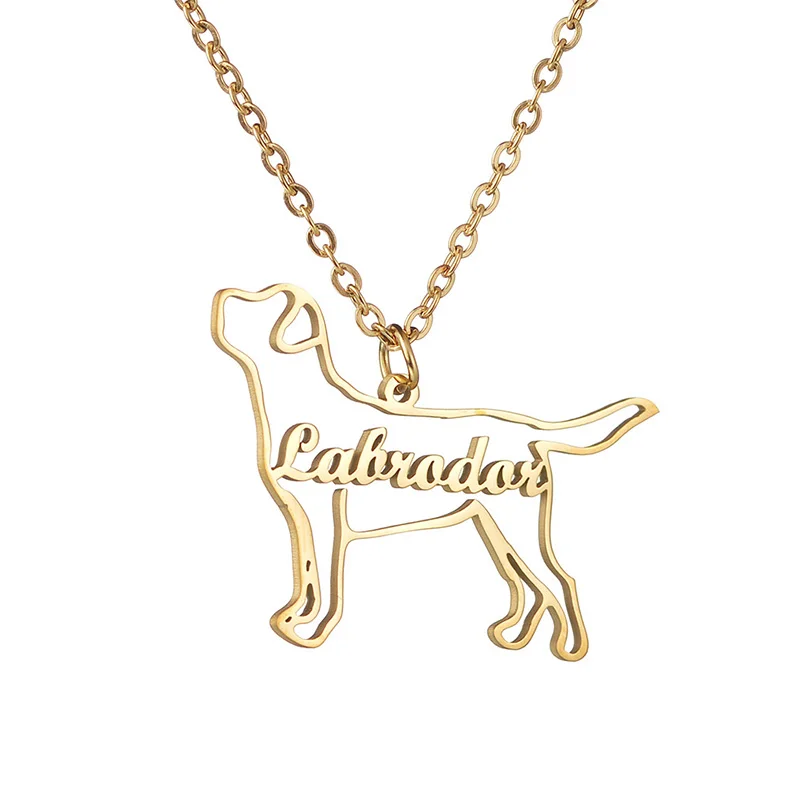 Cute Custom Name Necklace Adorable Dog Cat Shape Names Chains For Boy Girls Birthday Gift Lovely Jewelry Variety Pendant Choker