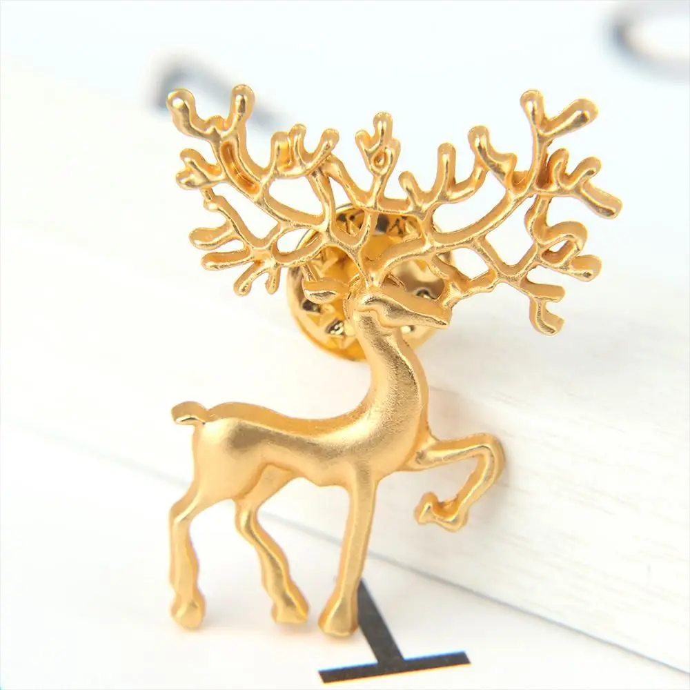 Deer Animal Alloy for Women Metal Brooch Fashion Jewelry Lapel Pin Garment Accessories