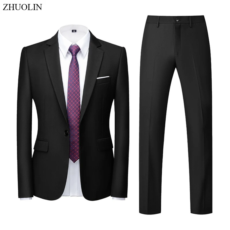 High Quality Elegant Suits For Wedding Men 3 Pieces 2 Set Groom's Full Jackets Vest Pants Luxury Blazers 2024 Formal Clothing