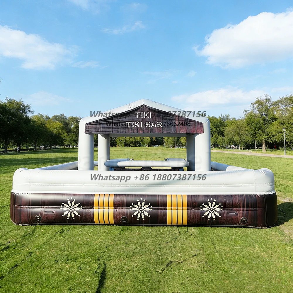 Commercial PVC Airtight Inflatable Pool Bar Bouncy House with Ball Pit Bouncy Jumping Castle Pool Inflatable Tent Water Bar
