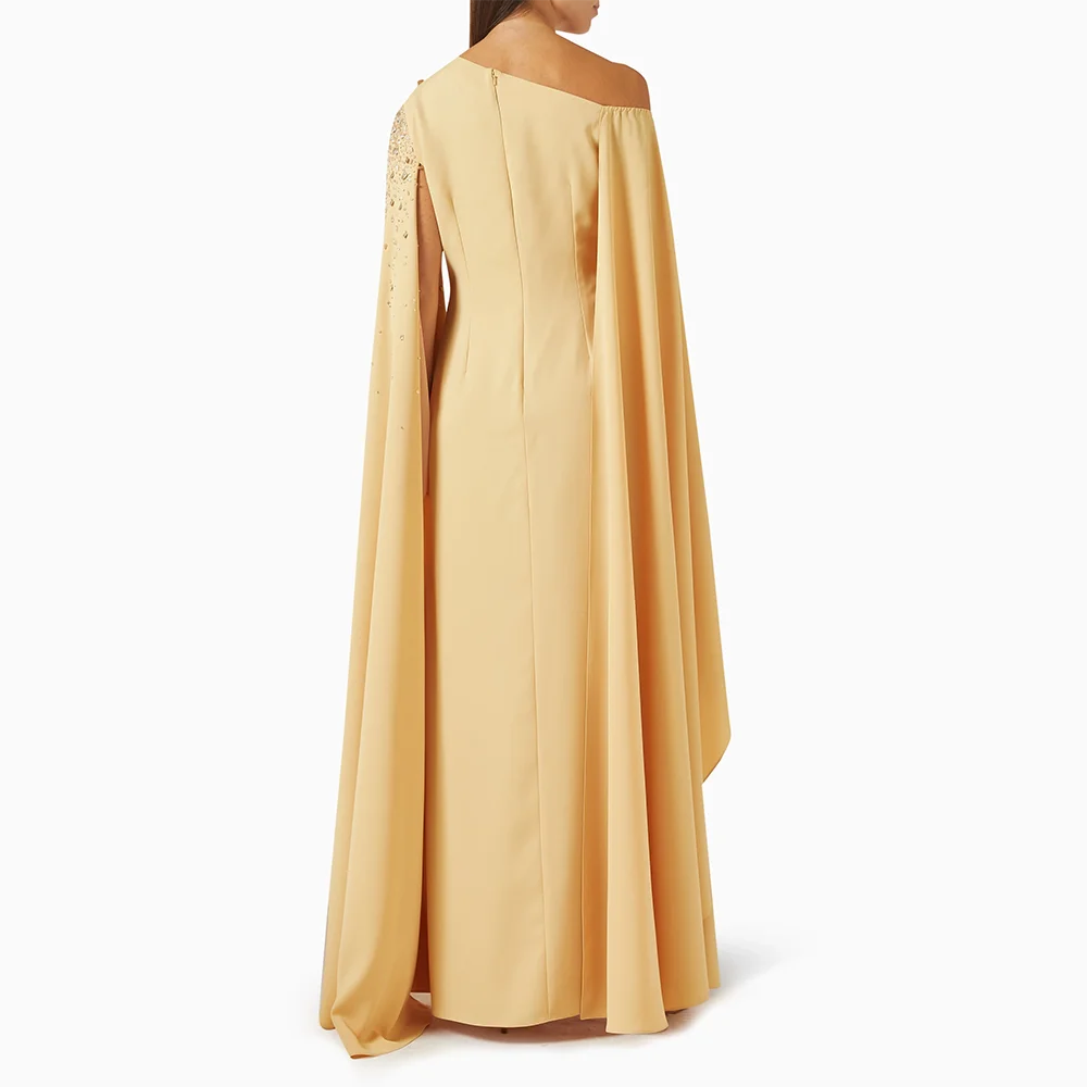 Klassieke avondjurken Eén schouder galajurken A-lijn Formele gelegenheid Kristal Enkellange avondjurk op maat