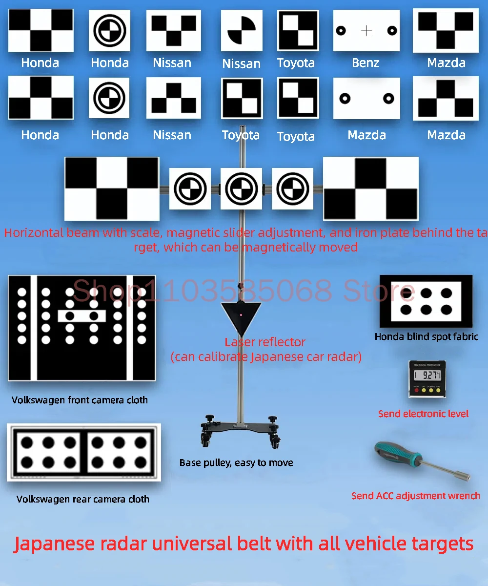

Car Acc Calibration Radar Corner Reflector ADAS Calibration Tool Japanese Car Radar Universal with All Vehicle Model Targets