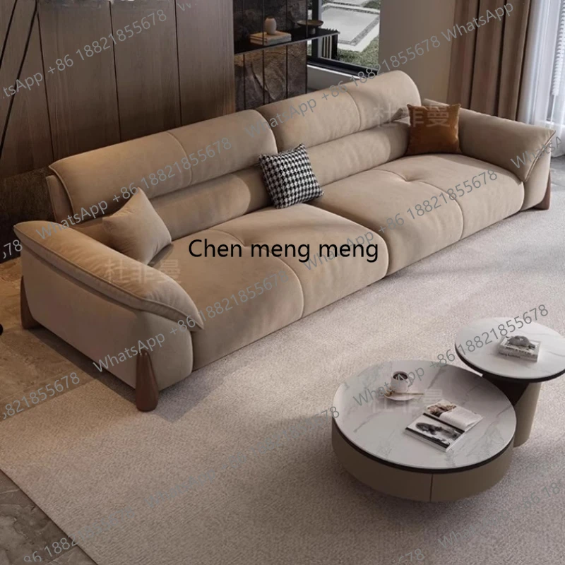 

Luxury Minimalist Living Room Sofa Genuine Leather Comfortable Soft Living Room Sofa Nordic Multifunctional Divano Furnitures