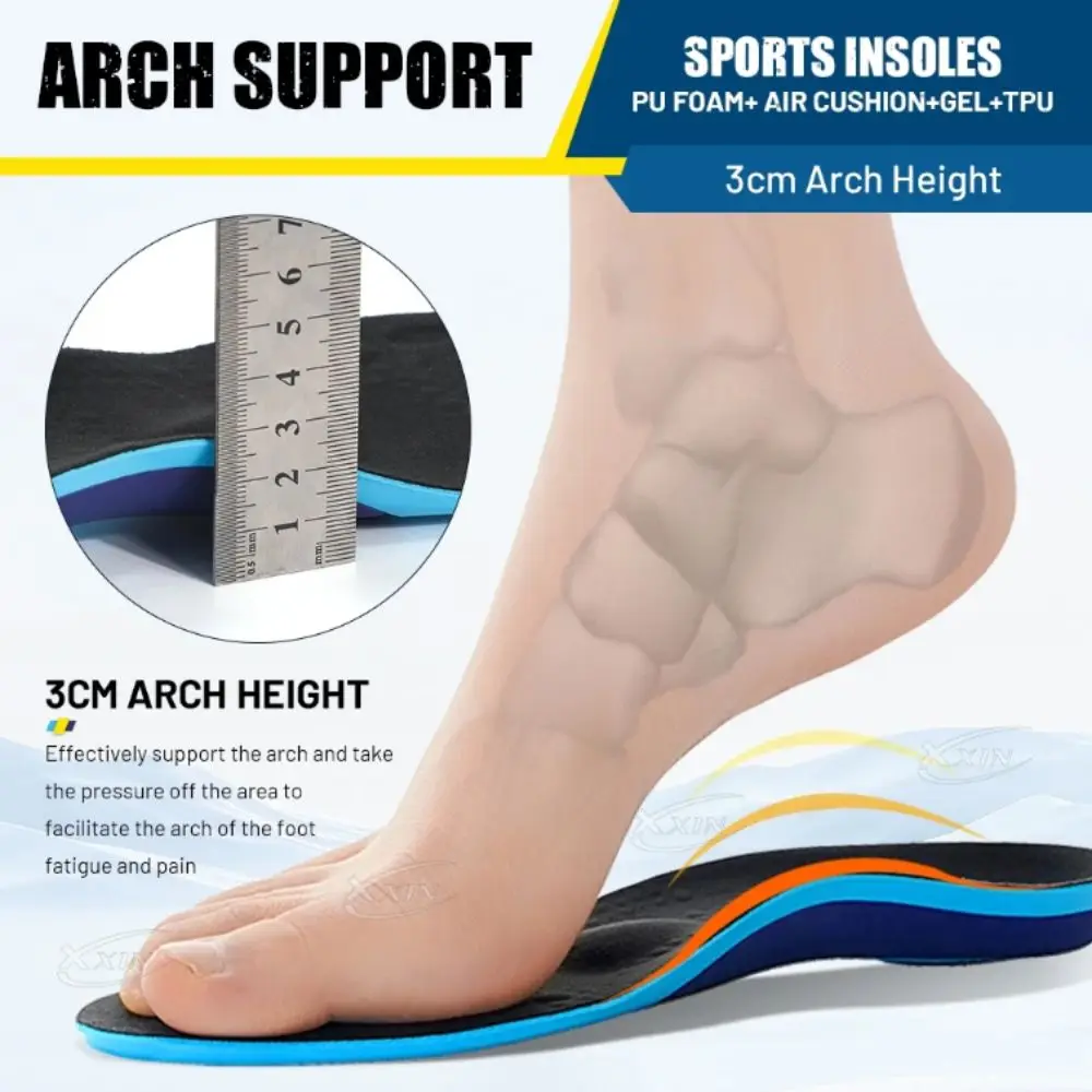 Shock Absorption Orthotic Insoles Wear Resistant High Elastic Arch Support Insoles Thickened Arch Comfortable Support