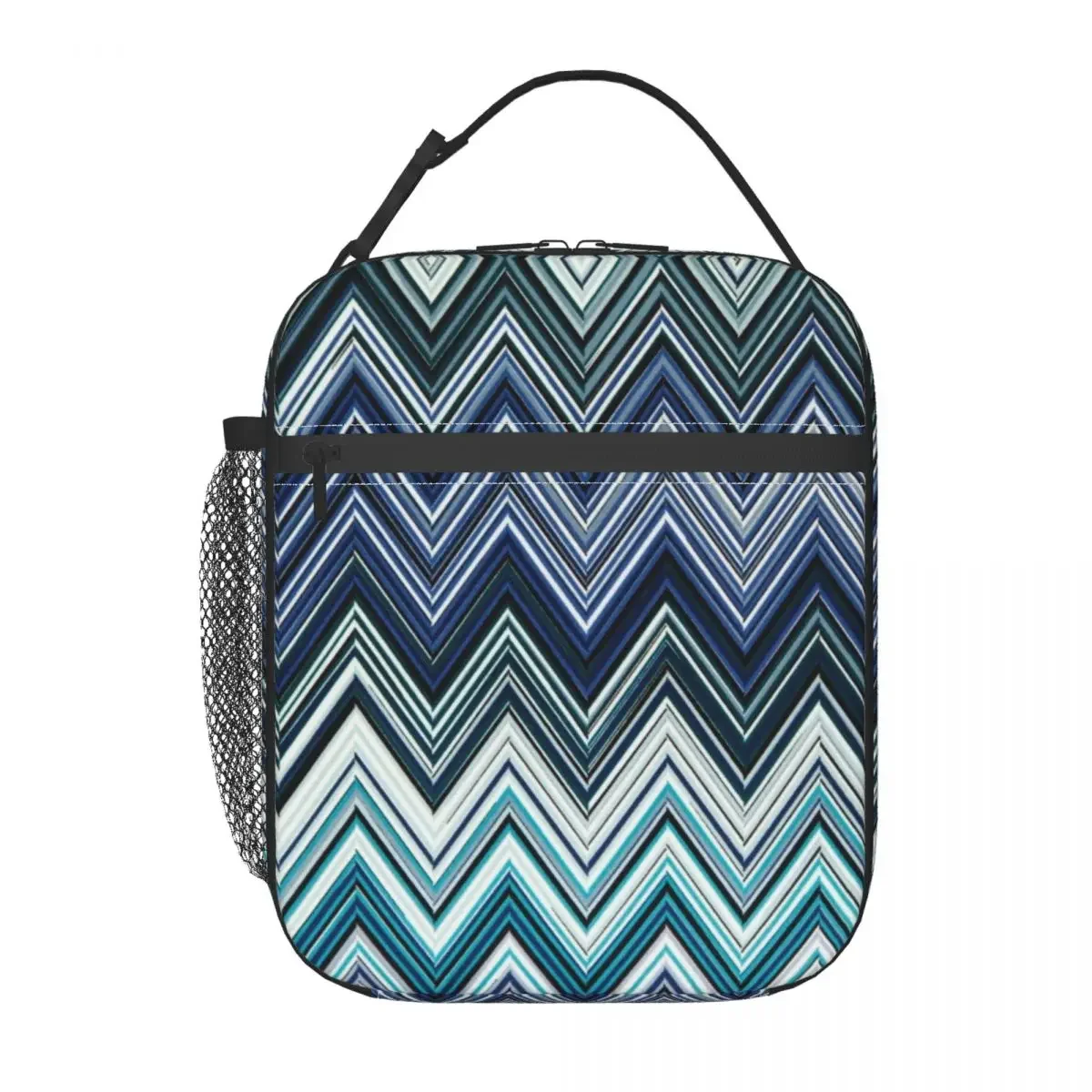 ZigZag-Sac Isotherme Multicolore pour Femme, Fourre-Tout Chic, Géométrique, Réutilisable, Thermique, Glacière, Boîte à Déjeuner, Travail, École, Voyage