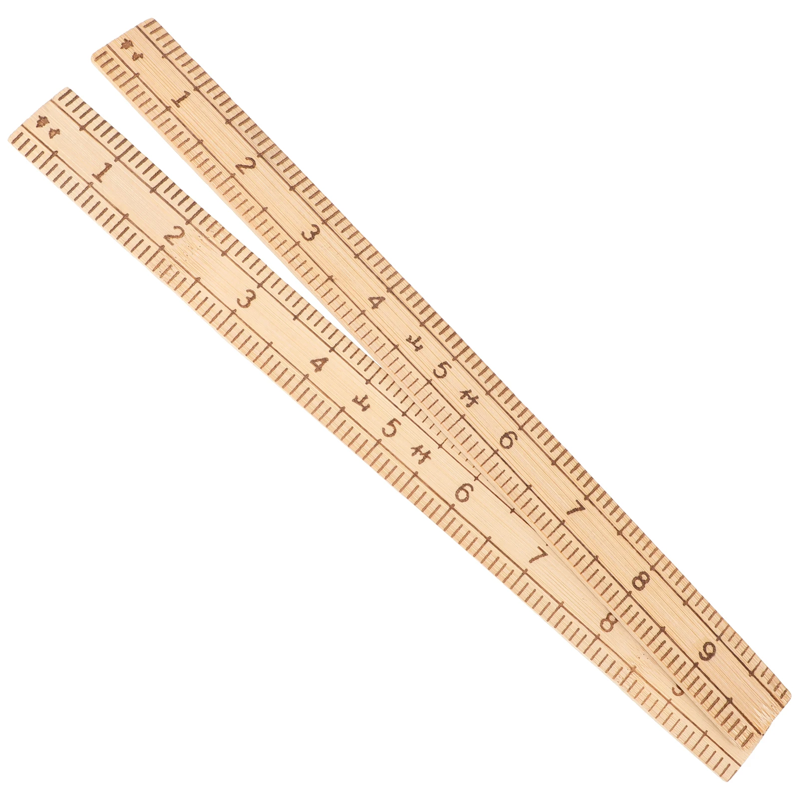 2 Pcs Wood Measuring Ruler Tailor Sewing Essentials Clothing Rulers Tools and Accessories Dressmaking