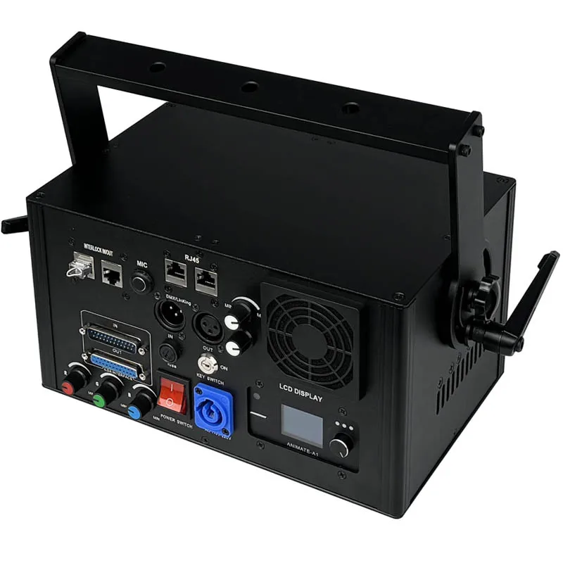 Outdoor Ilda Dmx SD Card Text Animation Laser Projector,Rgb Laser 12000MW 12W Mini