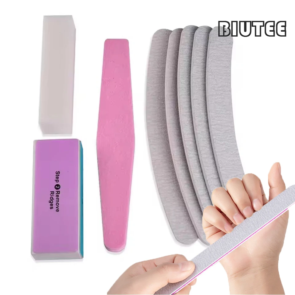 13PCS Set di tamponi per lime per unghie Spugna professionale per smalto Levigatura Lucidatura Lucidatura Blocco di file Lavabile Strumenti per manicure per la cura delle unghie