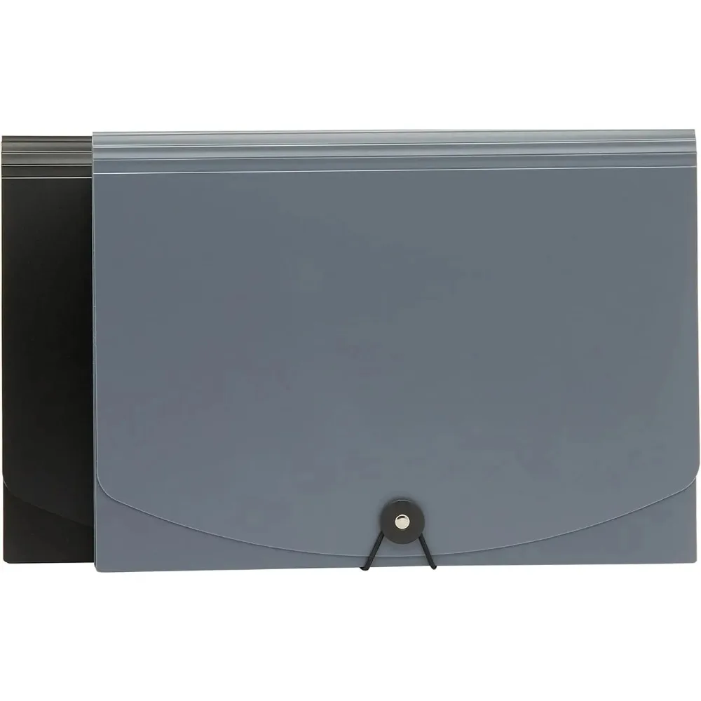 

Расширяющаяся папка для файлов, размер Letter, 12 упаковок черного и серого цвета для организации офиса