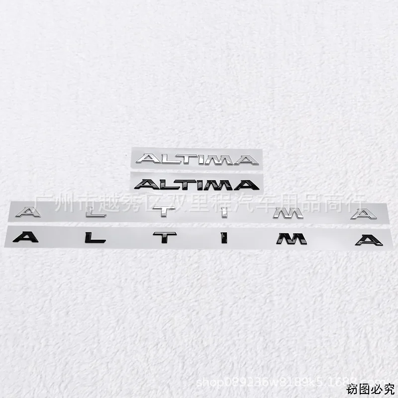 3D Chrome ALTIMA Alphabet Nameplate Car Rear Trunk Emblem Sticker Auto Exterior Modification Accessories for New Nissan ALTIMA