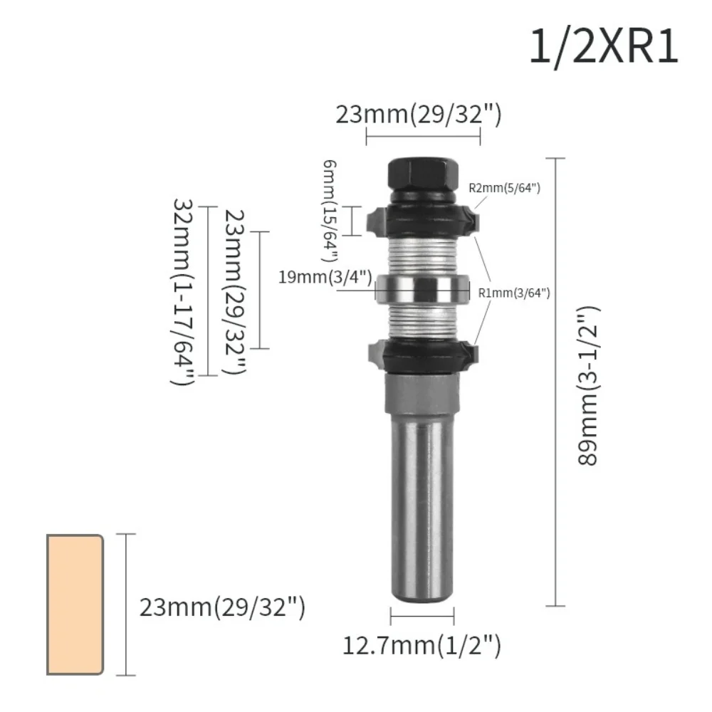 Two Arc Woodworking Adjustable Rounded Corner Semi-circular Trimming Electric Wood Bearing Engraving Milling Rounded Corner