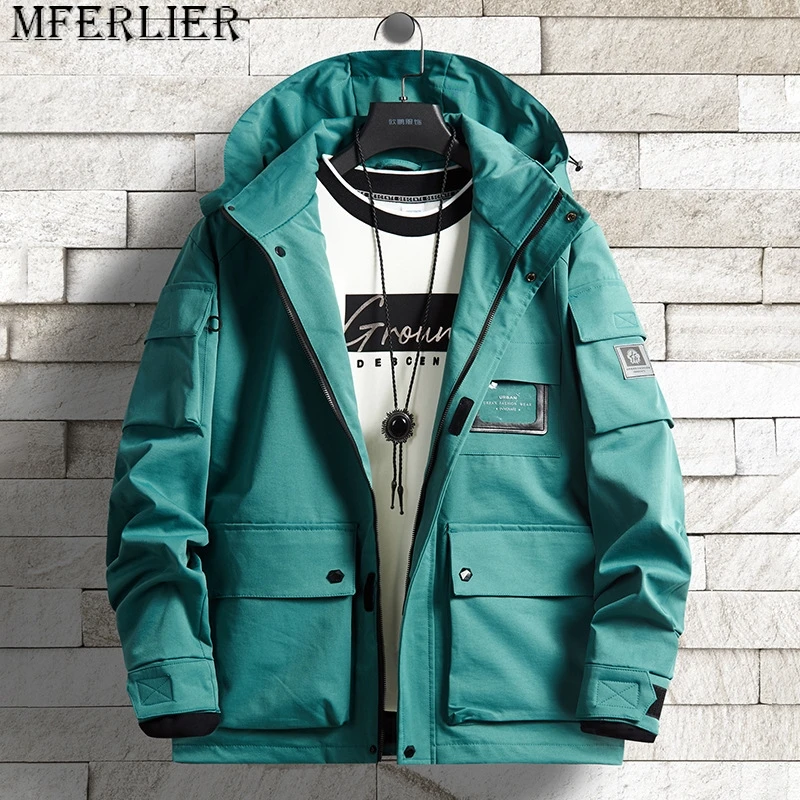 

Autumn winter clip cotton men's removable hooded jacket korea style men's rushing jacket warm men's padded jacket 8XL 7XL 6XL