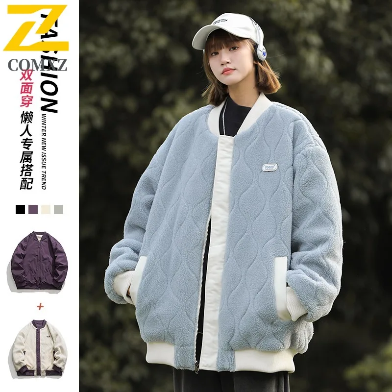 

COMXZ Men's Padded Jacket Ins Style Ski Trip Windproof Feature Snow Scene Parker Coat Casual Gathering Loose Fit Winter Padding