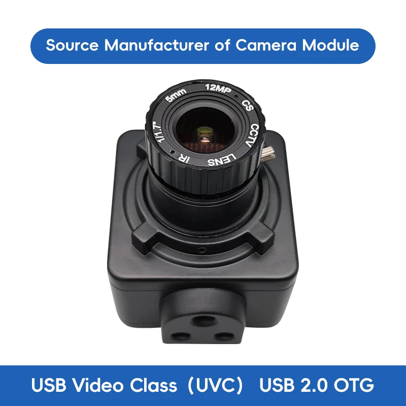 IMX317 CS Lens USB 2.0 UVC Camera Module 4K 3840x2160 30fps 1.62um Pixel 5V 50.4x50.4mm for Face Recognition Scanning OTG