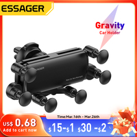 Essager Gravity Car Phone Holder Air Vent Clip Mount Stand GPS SmartPhone Support For iPhone 13 12 Pro Max Xiaomi Huawei Samsung