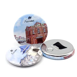 60pcs Magnetic Bottle Openers Business Promotional Giveaways Custom Logo Fridge Magnet with Beer Bottle Openers, 5.8cm 2.25inch