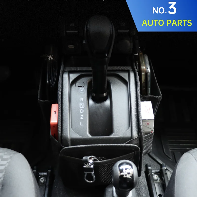 Car Gear Shift Storage Bag Organizer Tray Oxford Cloth For Suzuki Jimny JB64 Sierra JB74W 2019 2022 Interior Accessories