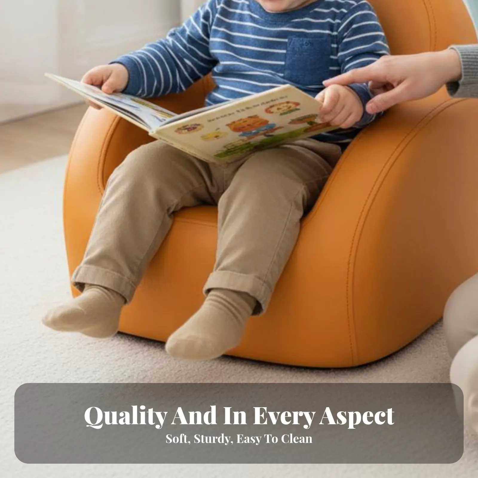

Upholstered child's Armchair Learn-to-Sit Support child's Club Chair Soft and Cushitheir Ownd Padded Seat for Babies, Nursery
