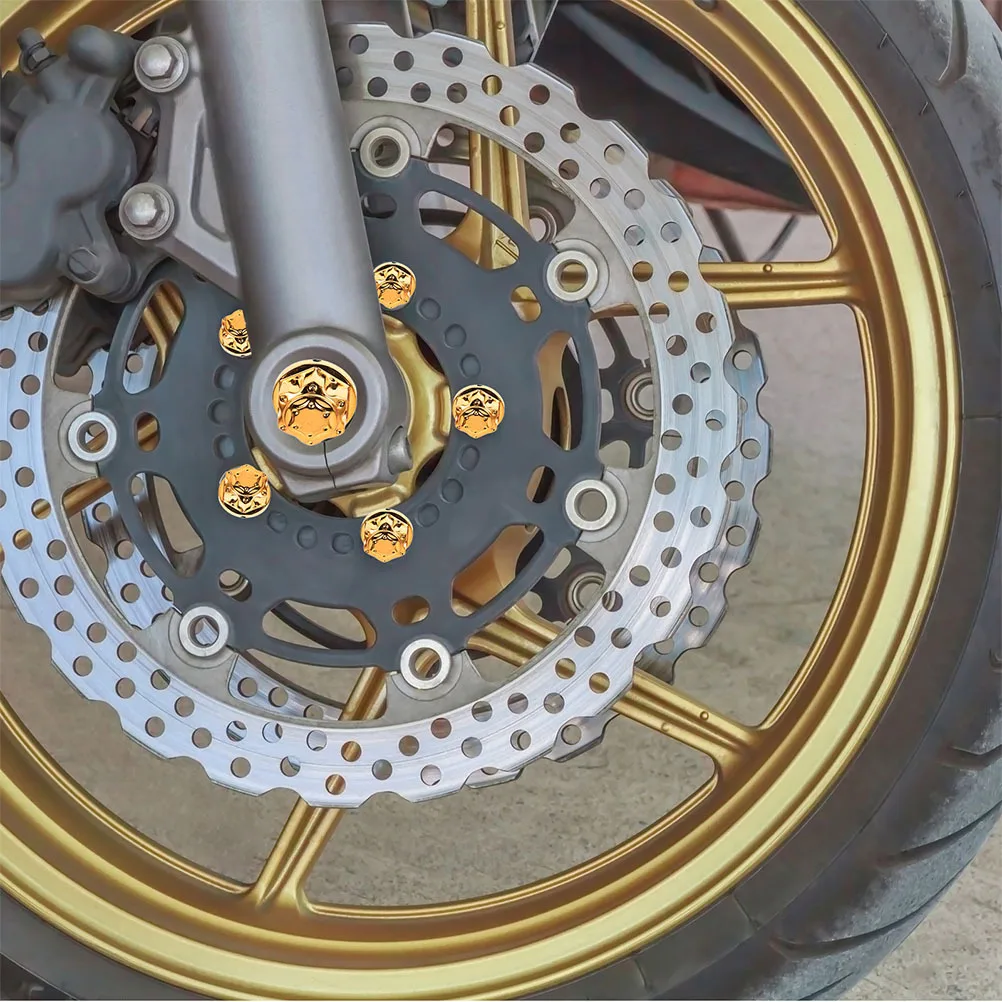 2 jeux de bouchons à vis de moteur de Modification de moto, ABS universel adapté au couvercle d'écrou de moto, couvercles de boulons décoratifs durables