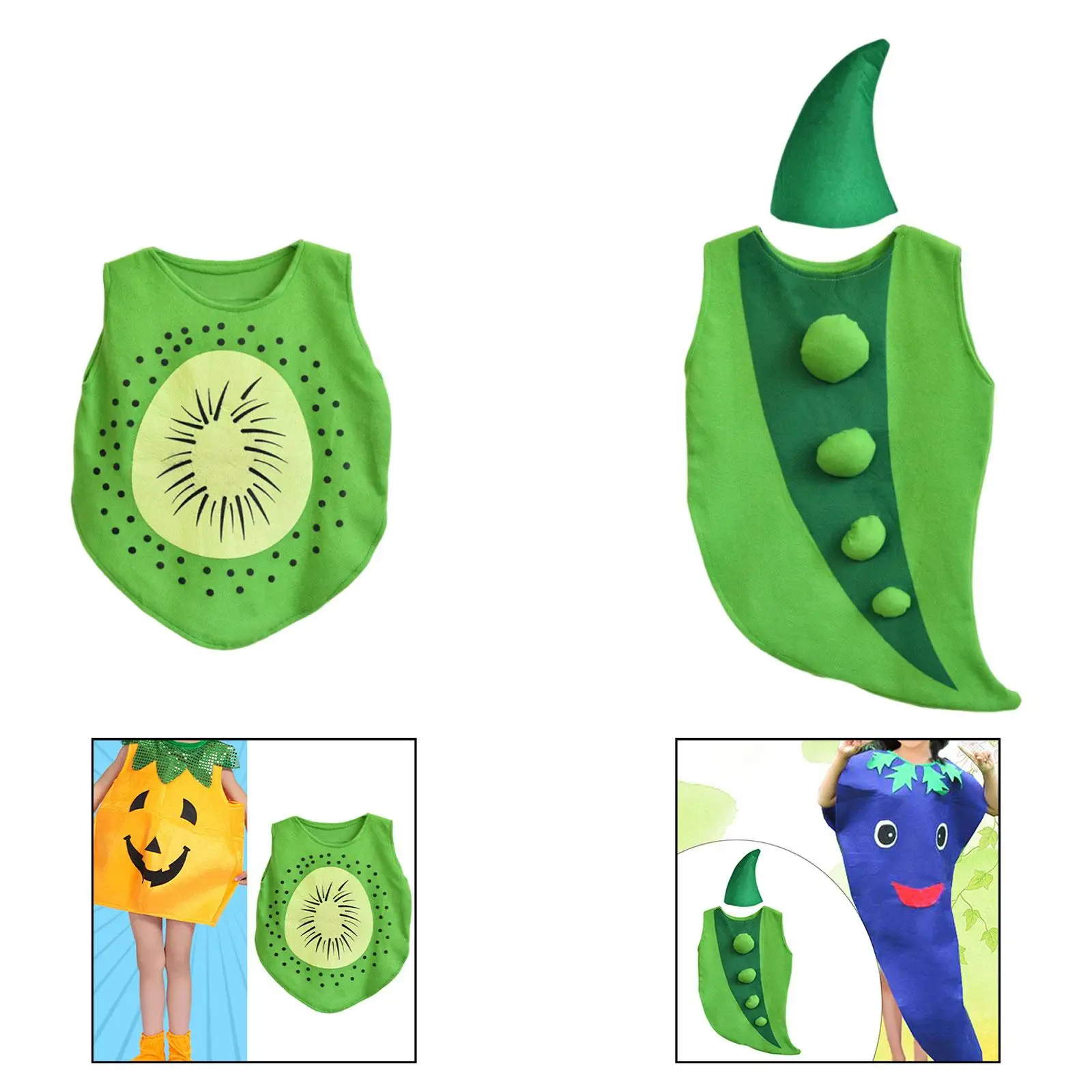 زي الهالوين للأطفال، زي تنكري أخضر لعطلة العرض المسرحي كرنفال