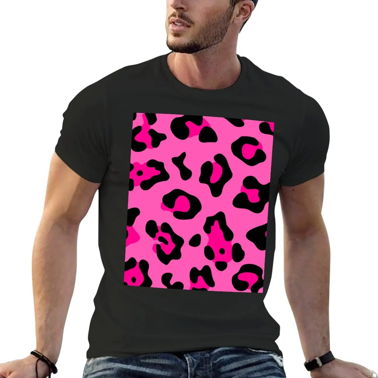 hot pink leopard print animal cheetah pattern T-Shirt cute clothes shirts graphic tees graphics tshirts for men