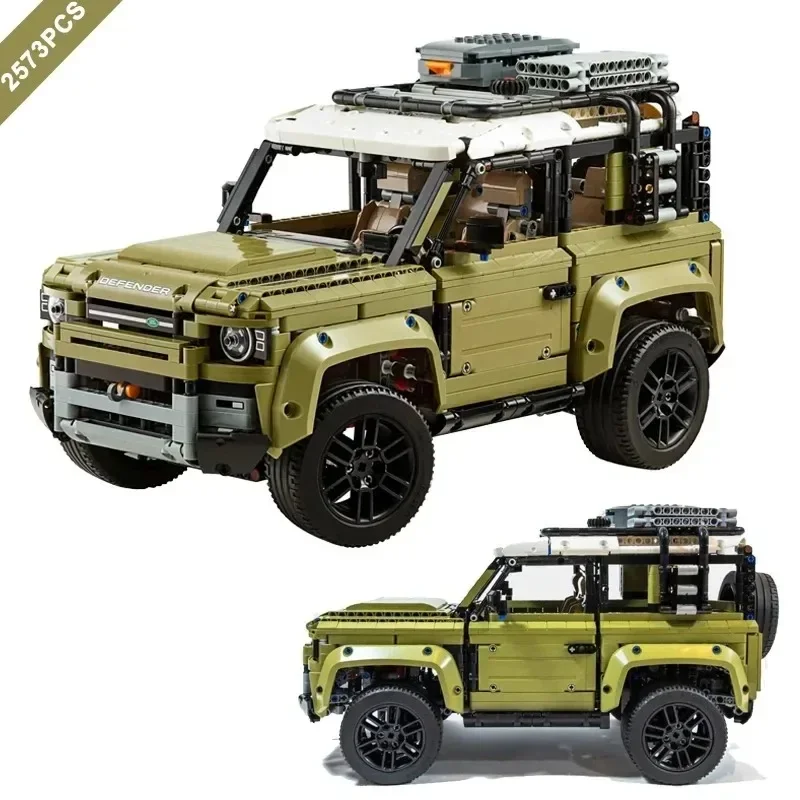 

2573PCS Off Road Defender Building Blocks with Suspension Steering System 1:10 Scale MOC Model Kit Engineering Toy for Teens