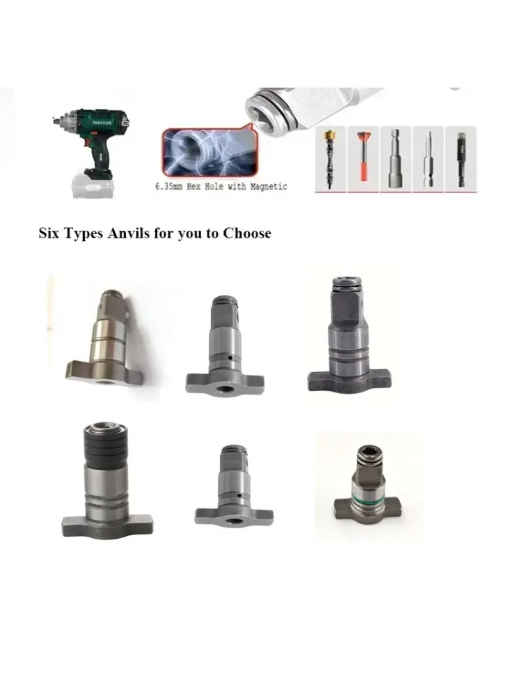 Kit de pièces de clé électrique de remplacement d'enclume de broche de Conversion de clé à chocs à double usage de 1/2 'pour outils de tournevis Dewalt Parkside