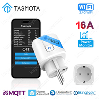 TASMOTA WiFi Smart Plug Pre Flashed Firmware Home Socket 16A with Power Consumption Monitoring ESP8285 with Home Assitant MQTT