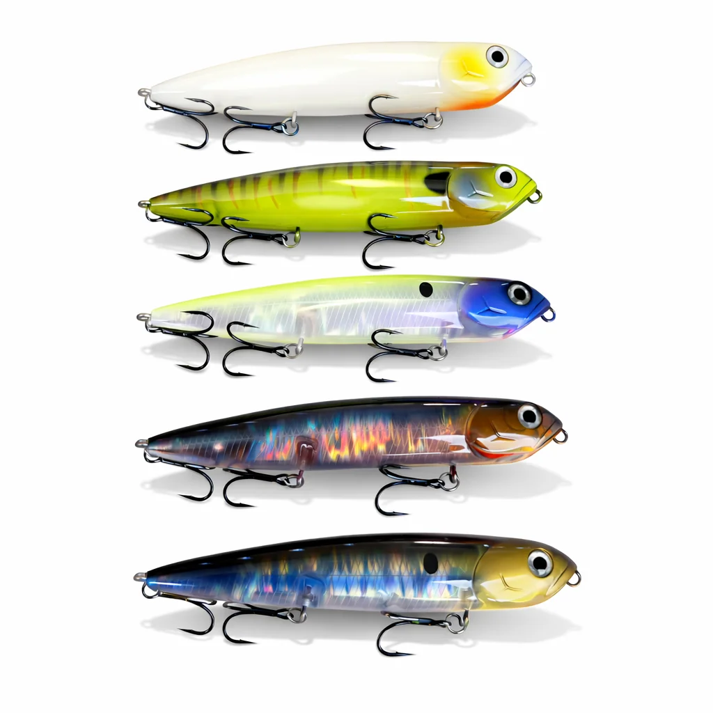 110mm 21g Topwater Popper Pencil Köder 3D Holographischer Laser Harter Angelköder für Salzwasser Seebarsch-Angeln – Detail 7