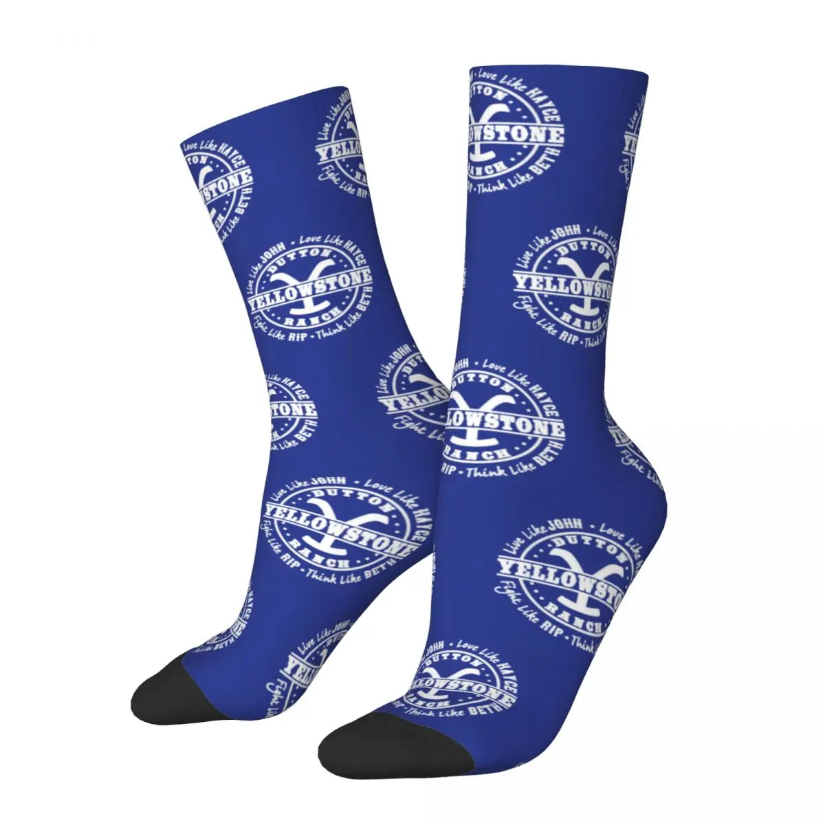 Cowboy Et De Yellowstone Dutton Ranch Unisex Socks,Windproof 3D Print Happy Socks Street Style Crazy Sock