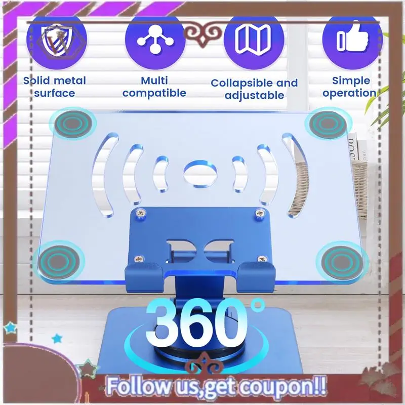 ABBG-360 °   حامل تابلت دوار قابل للتعديل حامل سطح المكتب من الأكريليك المحمول للأجهزة اللوحية حتى 12.9 بوصة درجة مئوية