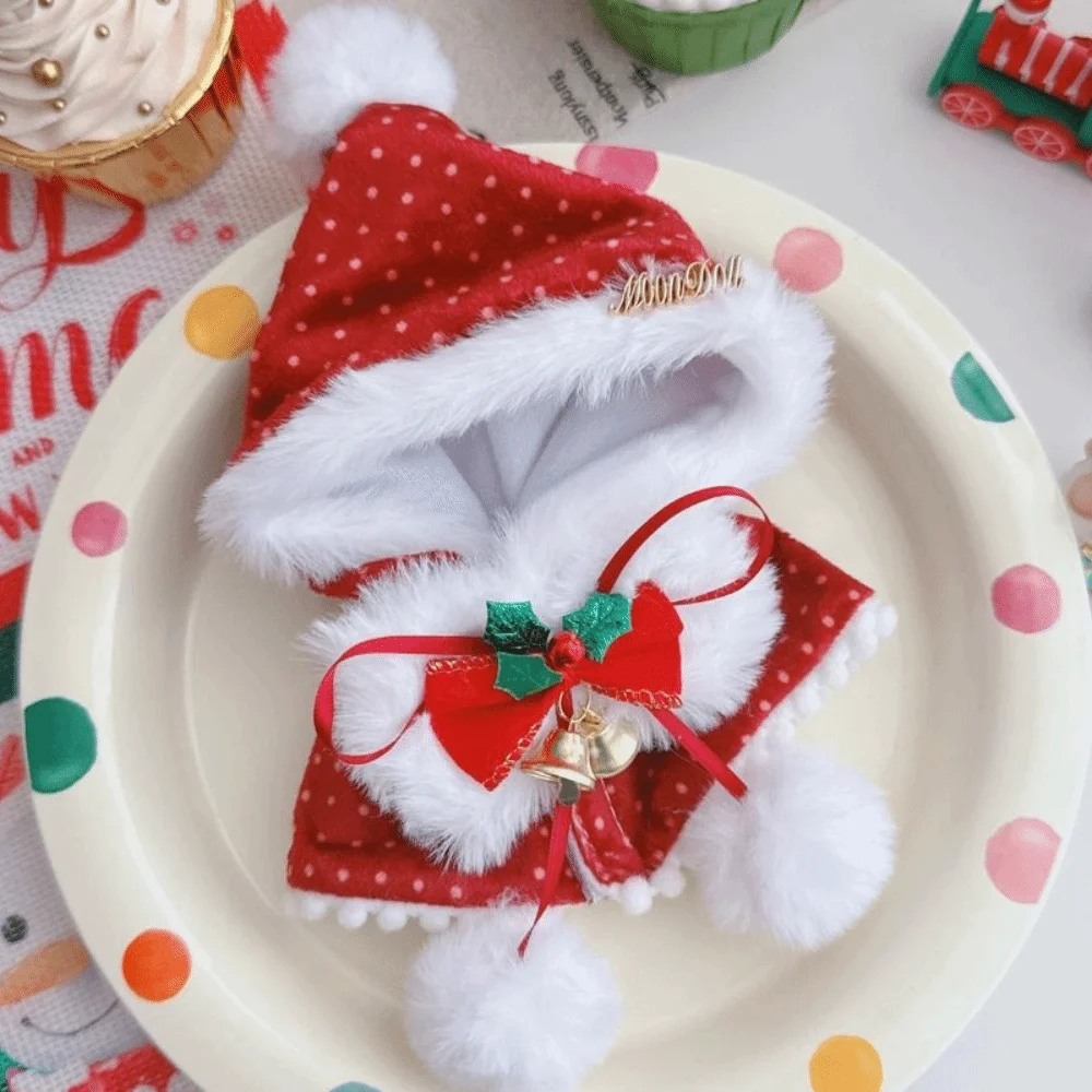 

Рождественский тканевый плащ для куклы Labubu, платье 17 см, коллекция сменной одежды для кукол, ткань для сидения Labubu Time