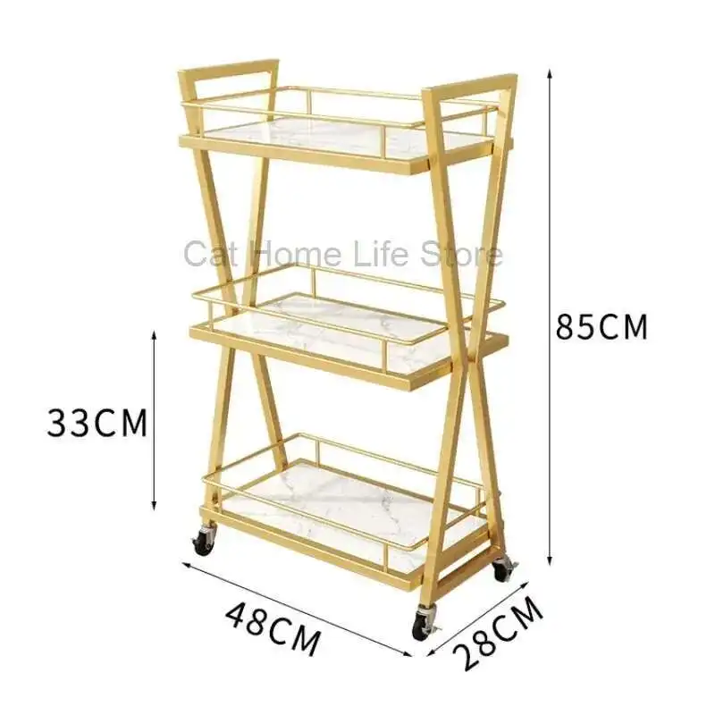 2-tier Trolley Storage Cart Drawer Cosmetic Sockets Hairdressing Salon Auxiliary Chair Professional Beauty Furniture Foldable