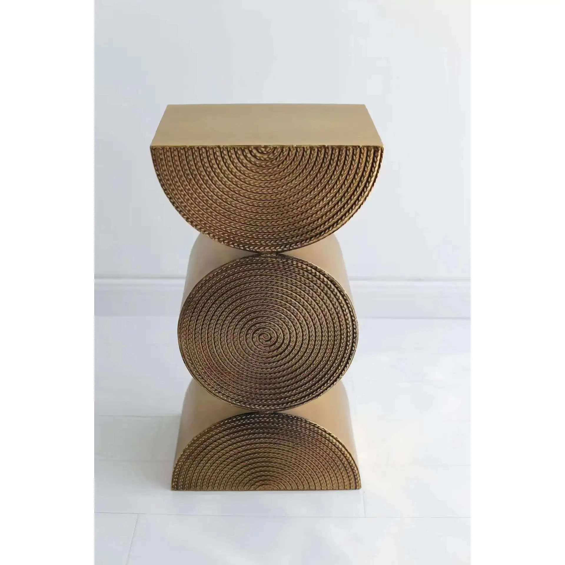 Retro Sofa Side Table Living Room Coffee Table Metal Gold Wheat Ear Side Tables Home Decoration New дизайнерская мебель image 5